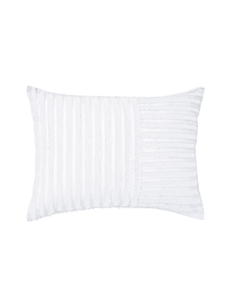 DKNY White Clipped Squared Jacquard Pillowcase (C69142) | €21.50