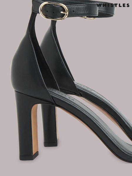Whistles Lena Black Heeled Sandals (C69155) | €58