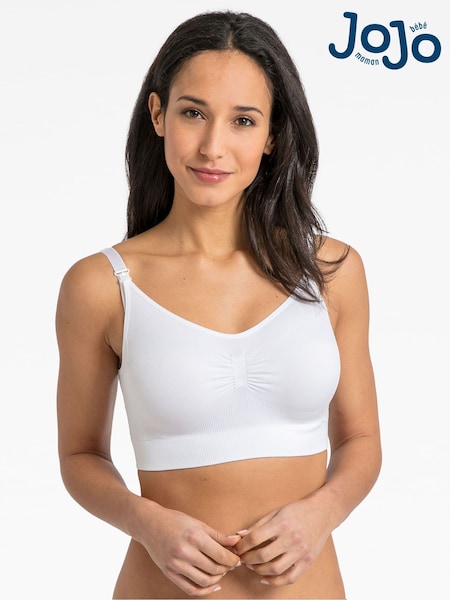 JoJo Maman Bébé White Seamless Maternity & Nursing Bra (C69238) | €22