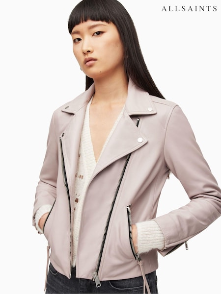AllSaints Natural Dalby Biker Jacket (C69449) | $558