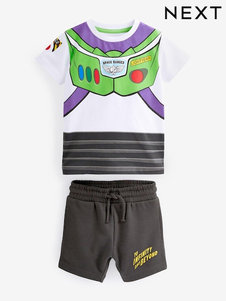 Grey and White Toy Story Buzz Lightyear Short Sleeve T-Shirt and Short Set (3mths-8yrs) (C69592) | €7 - €7.50
