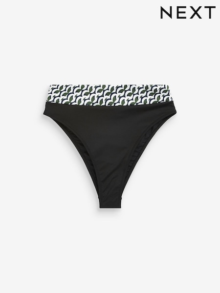 Géo noir - Bas de bikini taille haute (C69734) | € 7
