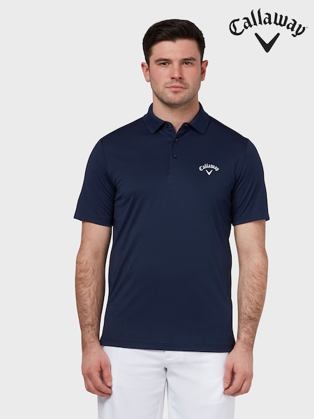 Callaway Apparel Blue Left Chest Logo Tournament Polo Shirt (C69824) | €40