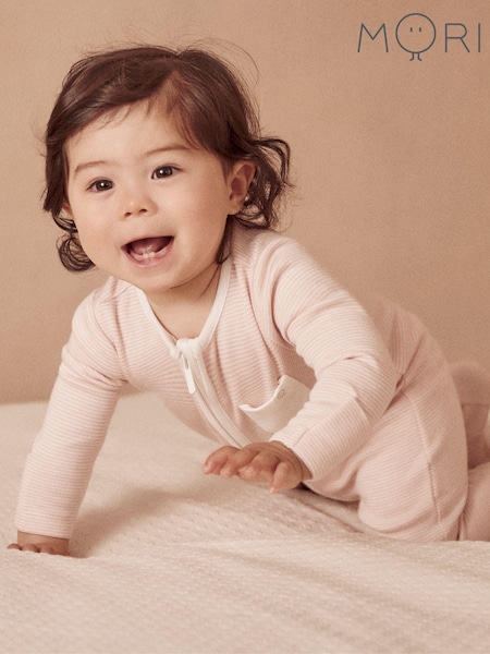 MORI Cotton & Bamboo 2 Way Zip Up Sleepsuit (C69929) | €47