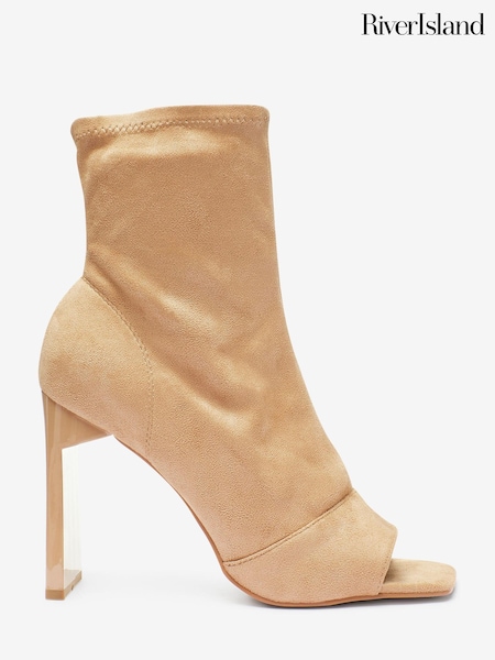 River Island Brown Open Tie Boots (C70342) | €27