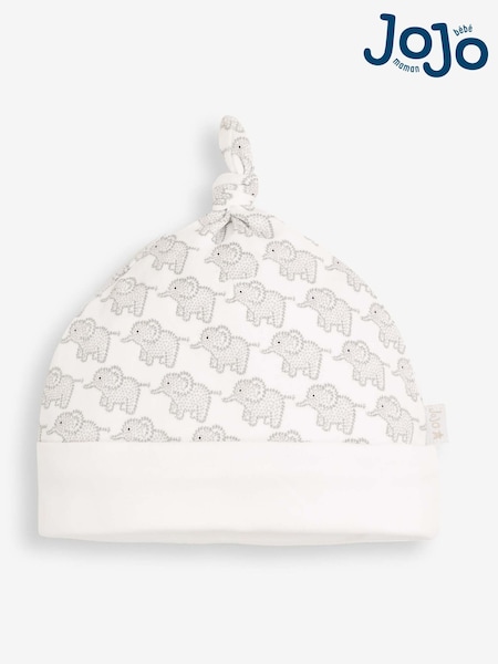 Gris claro - JoJo Maman Bébé Little Elephant Cotton Baby Hat (C70386) | 7 €