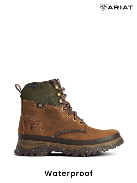 Ariat Moresby Waterproof Shoret Lace-Up Hiking Brown Boots (C70616) | €253