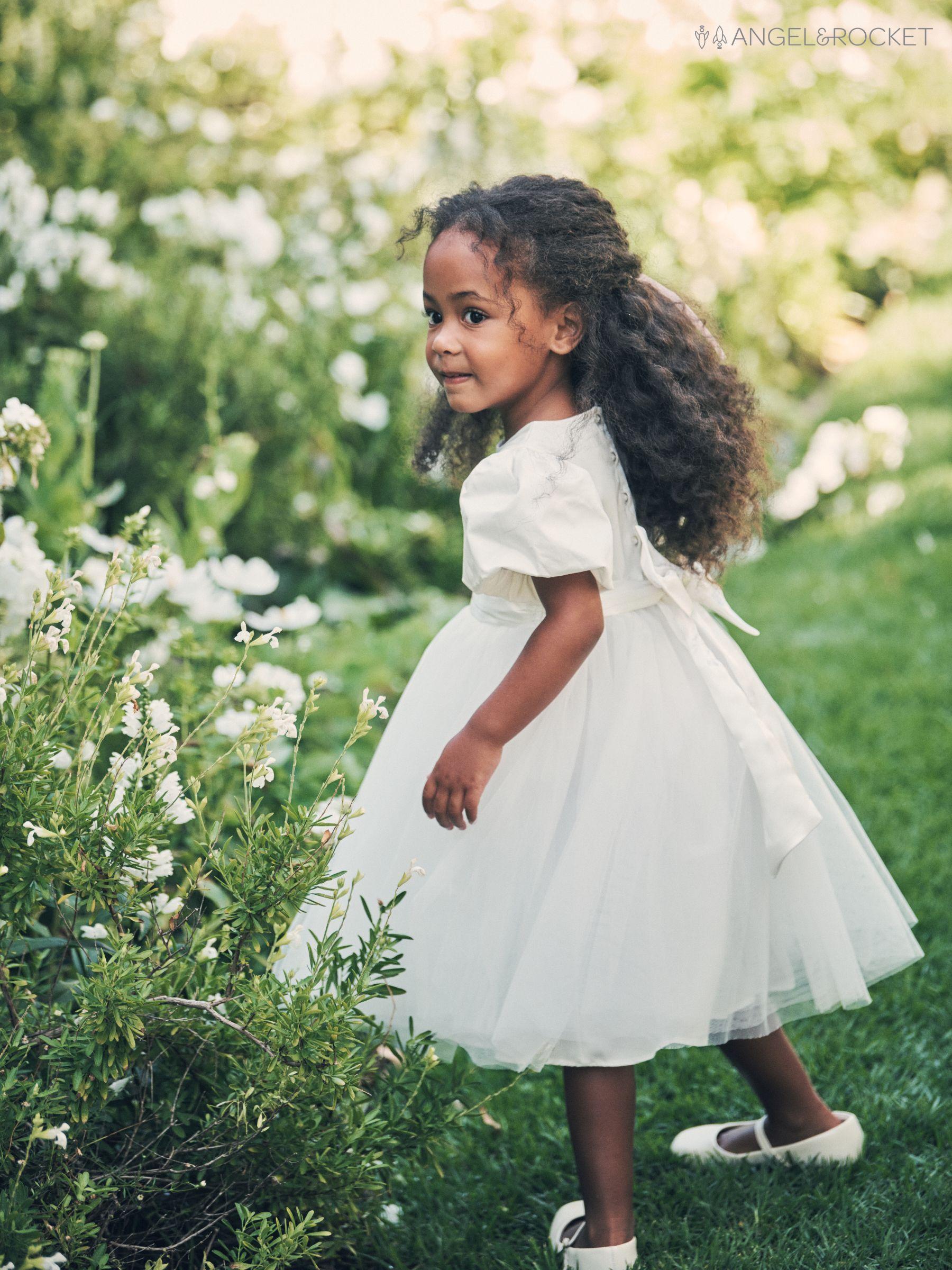 Young girl white dress online