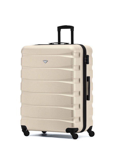 Kremna/črna - Flight Knight Large Hardcase Lightweight Check In Suitcase With 4 Wheels (C71368) | € 105