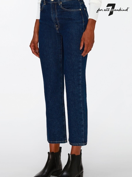 7 For All Mankind Blue Deep Dive Straight Crop Jeans (C71644) | €79