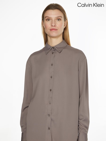 Calvin Klein Recycled Relaxed Brown Shirt (C71680) | €33
