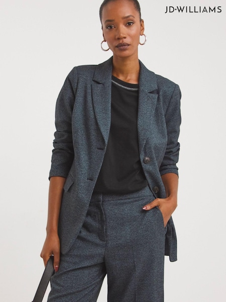 JD Williams Single Breasted Houndstooth Black Blazer (C71826) | €38