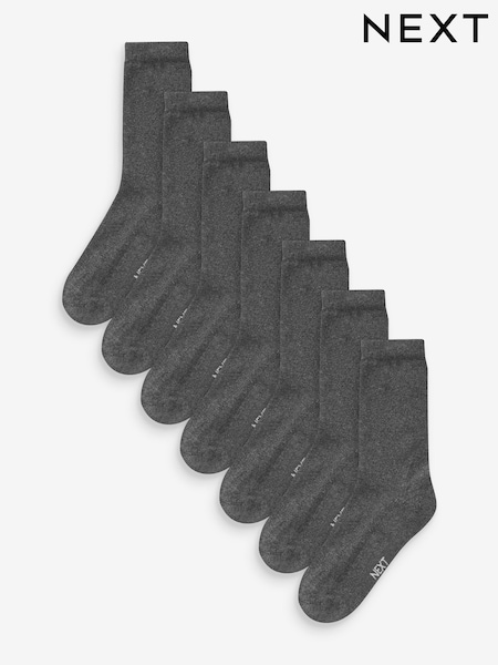 Grey 7 pack cushioned footbed socks (C72196) | €14 - €16.50