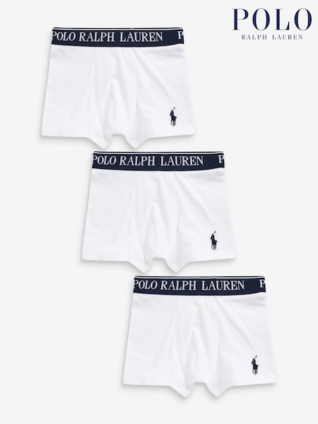 Polo Ralph Lauren White Boys Waistband White Boxers 3 Pack (C72510) | €41