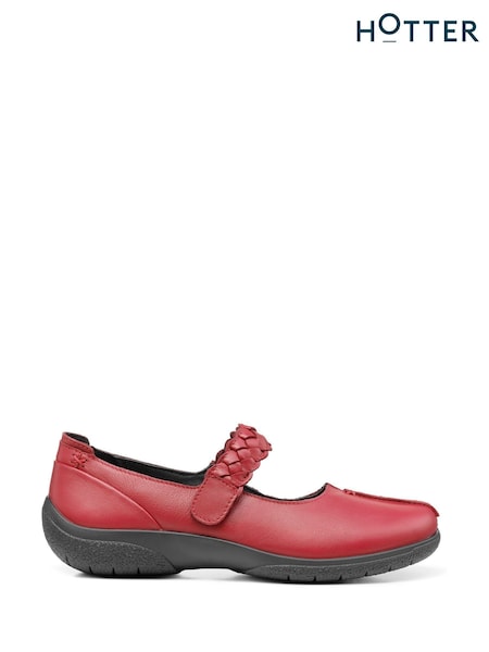 rdeča - Hotter Shake II Touch Fastening Leather Shoes (C72587) | € 104