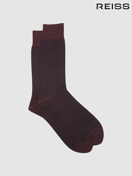 Reiss Bordeaux Mario Stripe Socks (C72667) | €15