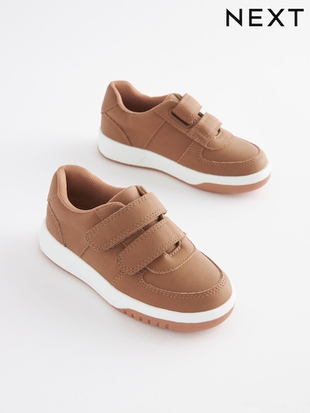 Tan Brown Standard Fit (F) Strap Touch Fastening Trainers (C73114) | € 4 - € 5