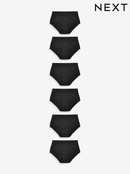Черный - Cotton Rich Knickers 6 Pack (C73325) | €17