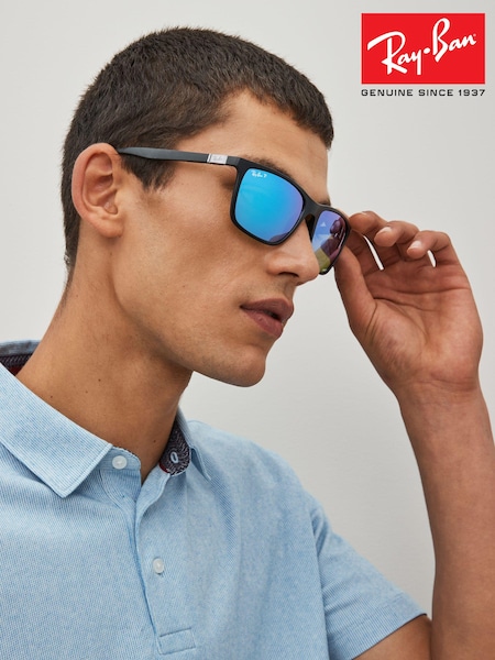 Ray-Ban RB4385 Black Polarised Lens Sunglasses (C73395) | kr4 890