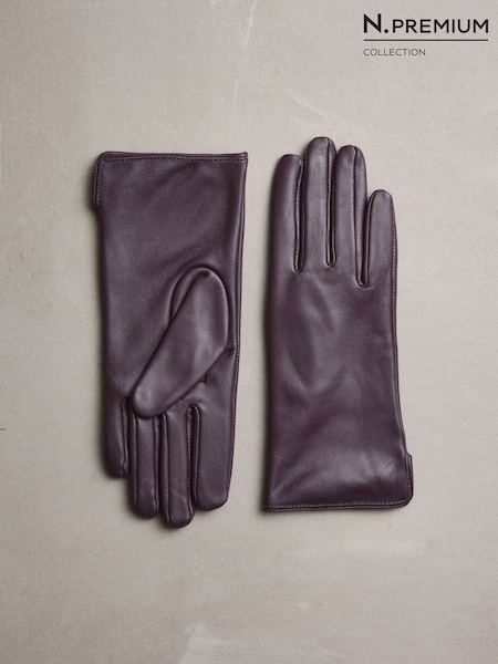 Berry Red - N. Premium Leather Gloves