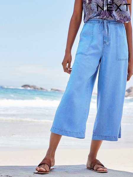 Bright Blue Lyocell Culottes (C73445) | €16