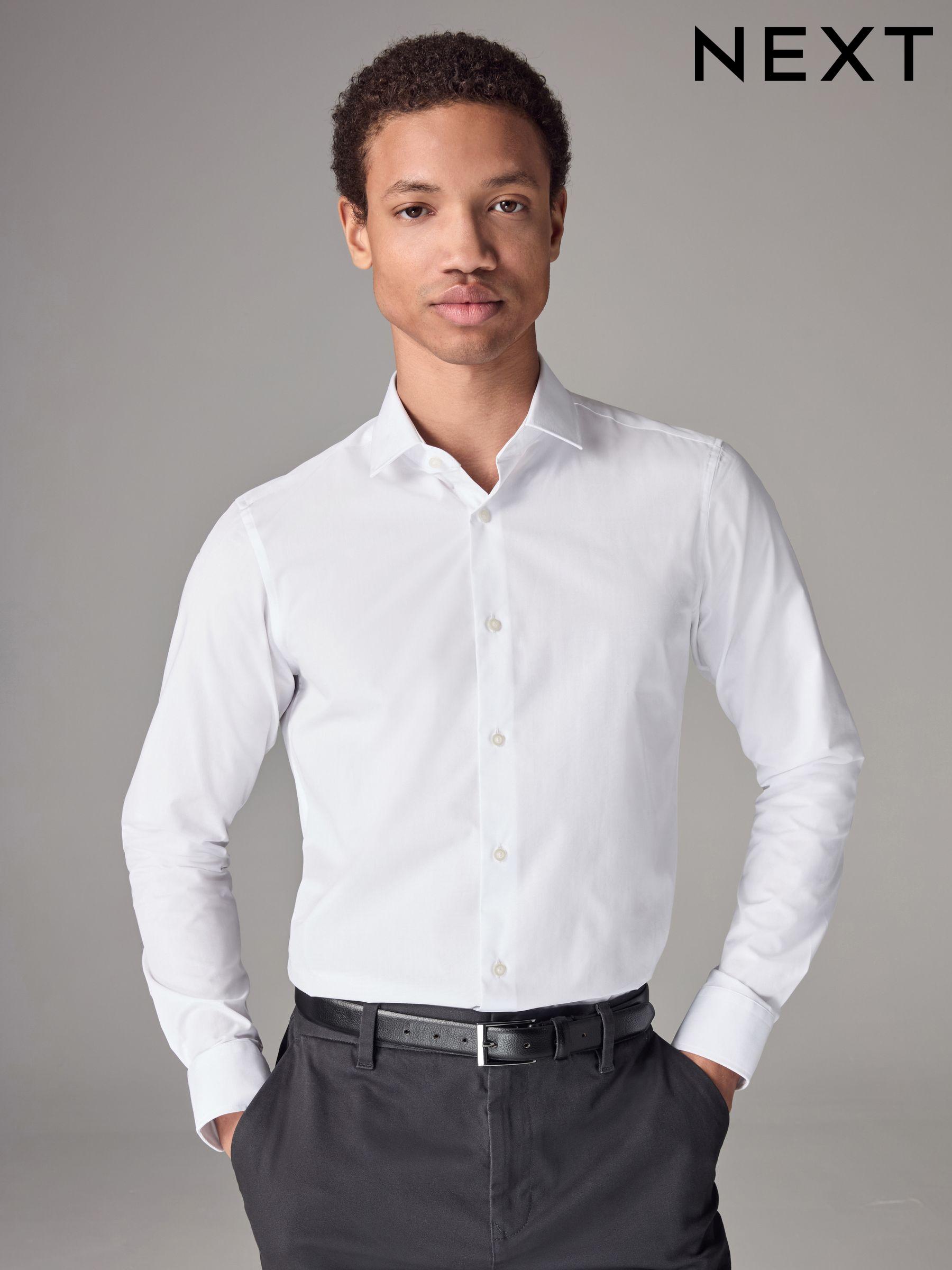 Cotton white shirts online shopping sale