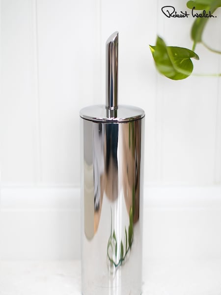 Robert Welch Silver Oblique Toilet Brush and Holder (C74012) | €106