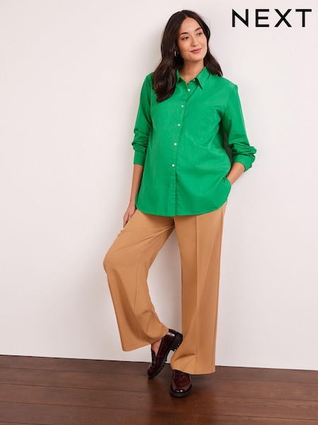 Green Maternity Nursing Button Down Shirt (C74026) | OMR7