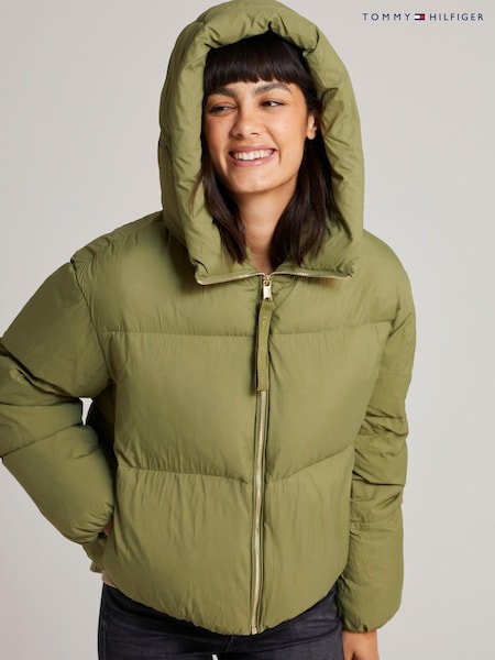 Tommy Hilfiger Natural Nylon Down Puffer Jacket (C74236) | €124