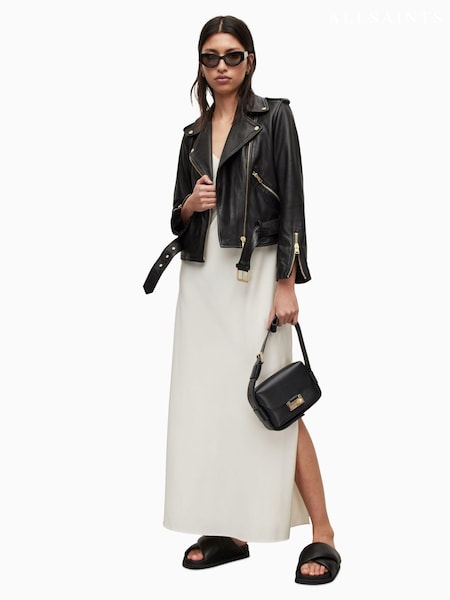 AllSaints Black Crome Balfern Biker Jacket (C74423) | €480