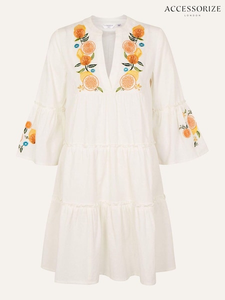 Accessorize Natural Embroidered Dress (C74540) | €27