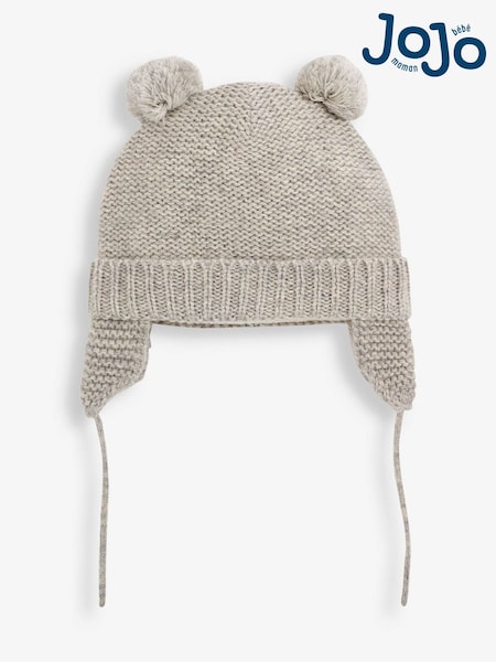 Grau meliert - JoJo Maman Bébé Kuschelige Bommelmütze (C75998) | 23 €