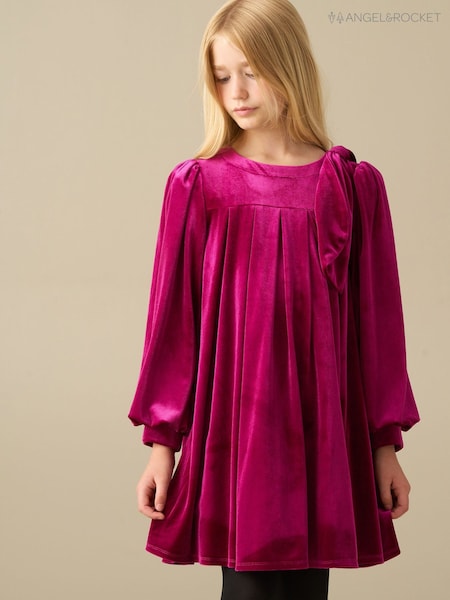 Rosa - Vestido de vuelo con lazo extragrande Angel & Rocket Felicity