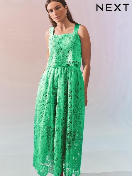 Green Lace Co-ord  Maxi Skirt (C76028) | €31