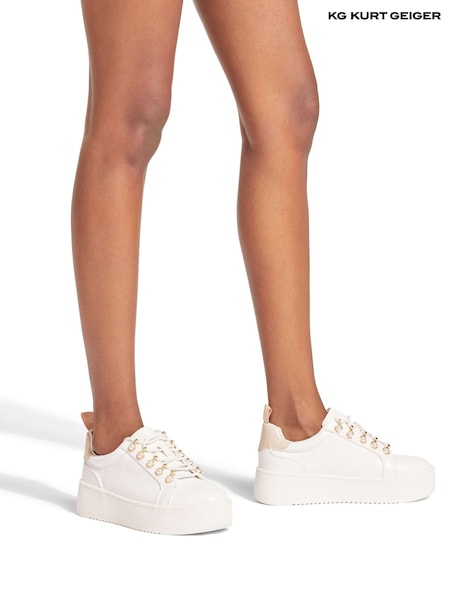 KG Kurt Geiger Lighter Pearl White Trainers (C76029) | €101