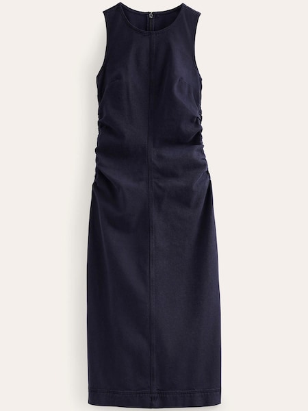 Boden Blue Side Ruched Column Midi Dress (C76209) | €75