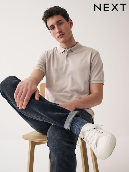Neutral Short Sleeve Pique Polo Shirt (C76365) | €10