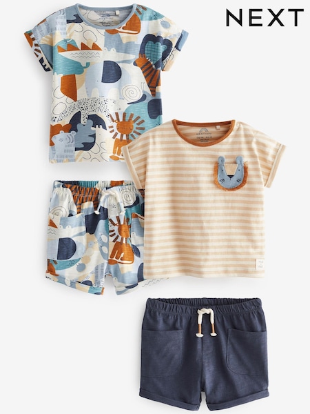 Moder/rumenorjav safari - 4 Piece Baby T-Shirts And Shorts Set (C76397) | € 18 - € 20