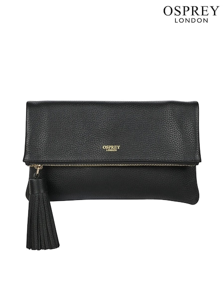OSPREY LONDON Bexley Grainy Hide Leather Clutch Bag (C76597) | €91