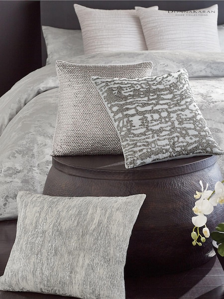 Donna Karan Silver Silky Stripe Cushion (C76918) | €61