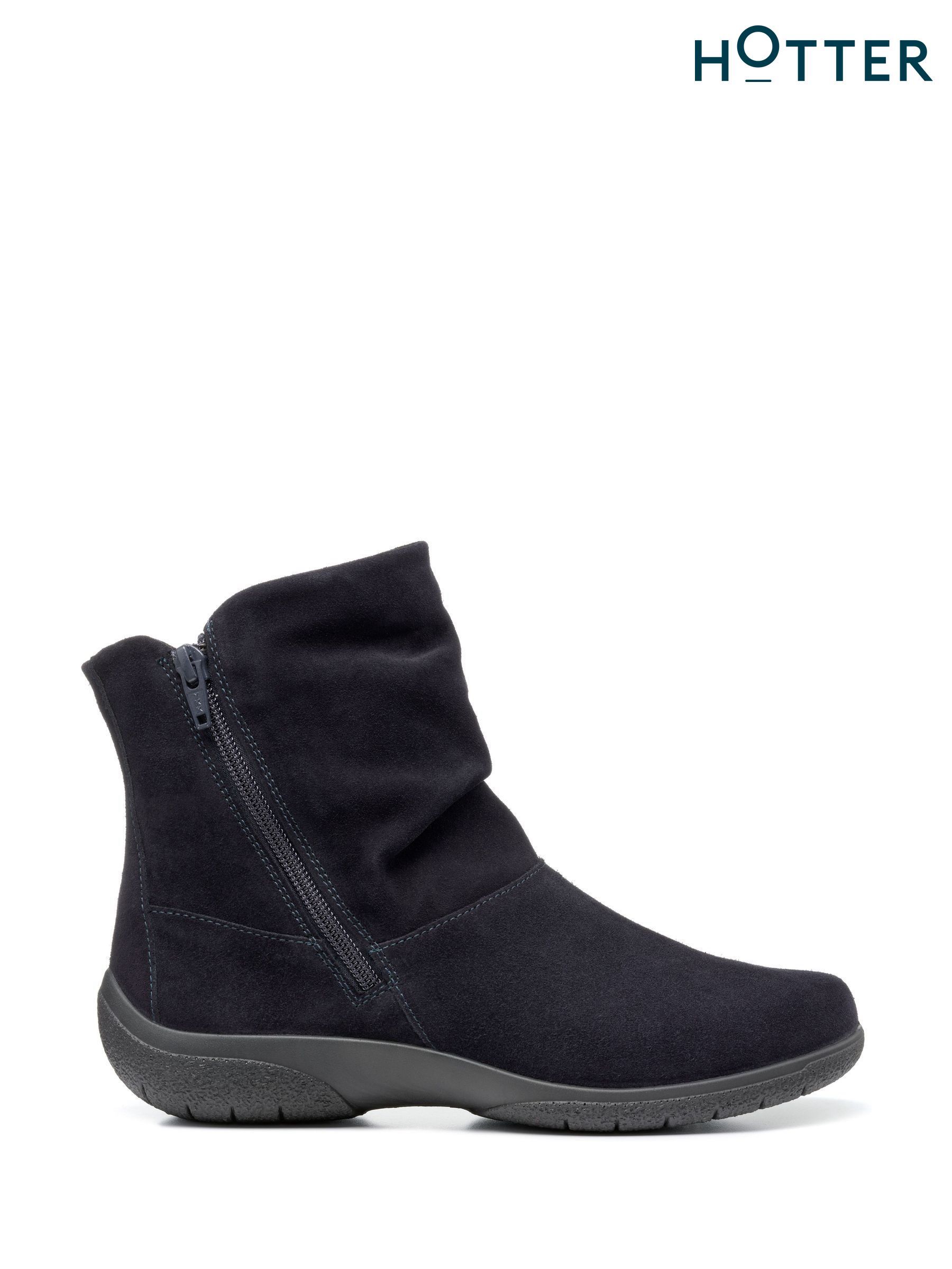 Hotter black ankle boots clearance