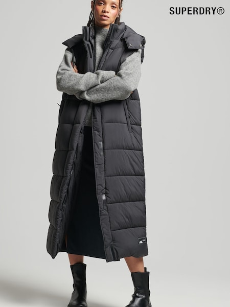 Superdry Black Grid Touchline Padded Gilet (C77063) | €42