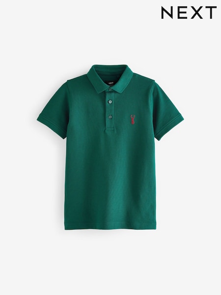 Green Dark Short Sleeve Polo Shirt (3-16yrs) (C77340) | $15 - $26