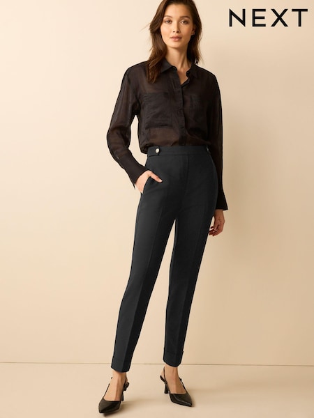 Black Tailored Turn-Up Taper Trousers (C77688) | €9
