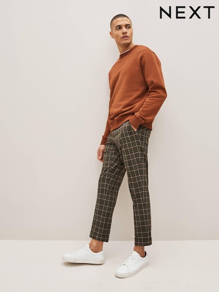 Braun - Trimmed Check Trousers (C77821) | 10 €