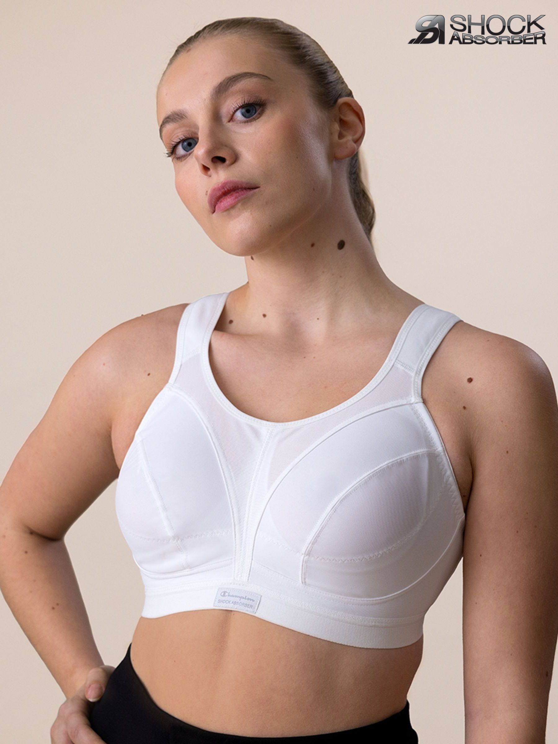 White shock absorber sports bra store