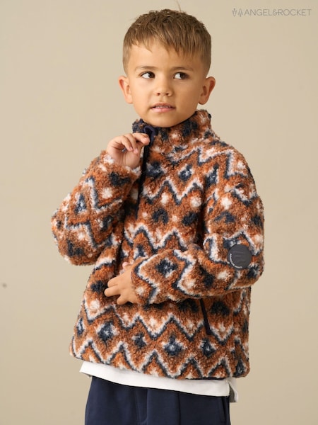 Orange - Angel & Rocket Alexander Zip Neck Fleece