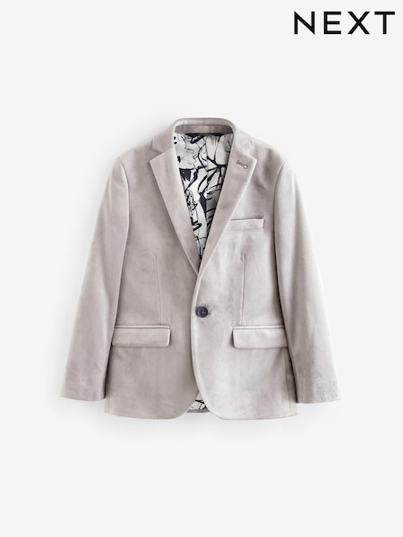 Light Grey Velvet Jacket (3-16yrs) (C79047) | €68 - €87