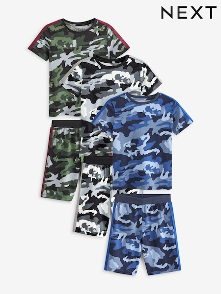 Camouflage Short Pyjamas 3 Pack (3-16yrs) (C79054) | € 17 - € 21