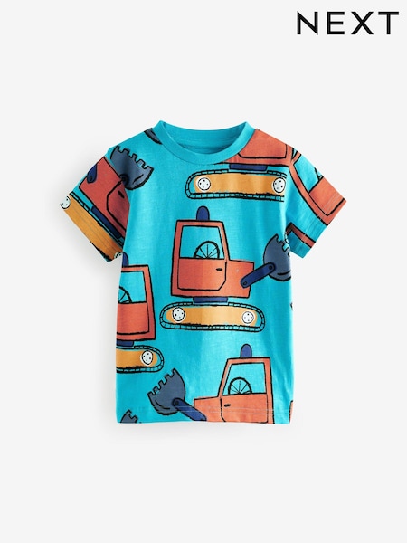 Blue Digger Short Sleeve All Over Print T-Shirt (3mths-7yrs) (C79121) | €4 - €5